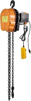 VEVOR Electric Chain Hoist, 2200lbs Winch with 3 m Wired Remote Control, 110V Overhead Crane Garage Ceiling Pulley, 1300W Lifting Power System with Emergency Stop Switch, 10 Ft Max Pulling Height