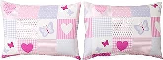 Pink Patchwork pair of pillowcases