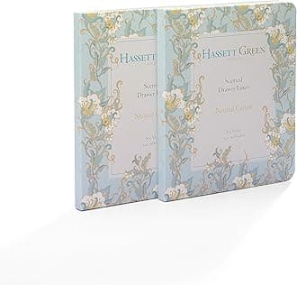 Hassett Green London - Natural Cotton Scented Drawer Liners - Two Pack of 6 Sheets size 600 x 400 mm (Twin Pack)