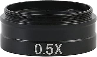 Microscope 0.3X 0.35X 0.5X 0.75X 1X 2.0X Auxiliary Barlow Objective Lens for 120X/180X/300X C-Mount Industrial Zoom Lens(0.5X 2X)