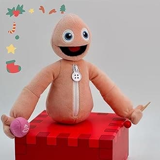 Hide and Seek Plush Christmas Dolls, Soft Stuffed Animal Pillow Figures (Pink)