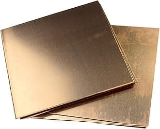 C110 Copper Sheet 99.9% Pure Copper Conductive, Thermal, and Corrosion Resistant Sheet Metal Plate, for Electrical and Thermal Conductivity Equipment, T 1mm x W 200mm x L 200mm, 1Pcs