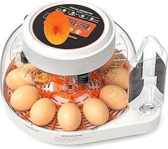 12 Egg Incubator for Hatching Eggs, Egg Incubator with Automatic Egg Turning and Humidity Control, Egg Candle Tester, Automatic Water Adding for Hatching Chickens, Ducks, Goose Eggs